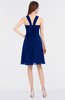 ColsBM Jessica Sodalite Blue Modern Spaghetti Sleeveless Zip up Knee Length Ruching Bridesmaid Dresses