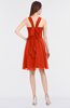 ColsBM Jessica Tangerine Tango Modern Spaghetti Sleeveless Zip up Knee Length Ruching Bridesmaid Dresses