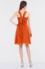 ColsBM Jessica Tangerine Modern Spaghetti Sleeveless Zip up Knee Length Ruching Bridesmaid Dresses
