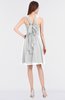 ColsBM Jessica White Modern Spaghetti Sleeveless Zip up Knee Length Ruching Bridesmaid Dresses