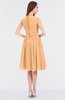 ColsBM Bella Apricot Modest A-line Short Sleeve Zip up Flower Bridesmaid Dresses