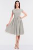 ColsBM Bella Ashes Of Roses Modest A-line Short Sleeve Zip up Flower Bridesmaid Dresses