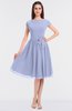 ColsBM Bella Blue Heron Modest A-line Short Sleeve Zip up Flower Bridesmaid Dresses