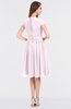 ColsBM Bella Blush Modest A-line Short Sleeve Zip up Flower Bridesmaid Dresses