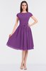 ColsBM Bella Dahlia Modest A-line Short Sleeve Zip up Flower Bridesmaid Dresses