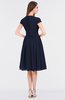 ColsBM Bella Dark Sapphire Modest A-line Short Sleeve Zip up Flower Bridesmaid Dresses