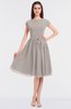 ColsBM Bella Fawn Modest A-line Short Sleeve Zip up Flower Bridesmaid Dresses