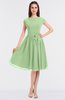 ColsBM Bella Gleam Modest A-line Short Sleeve Zip up Flower Bridesmaid Dresses