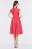 ColsBM Bella Guava Modest A-line Short Sleeve Zip up Flower Bridesmaid Dresses