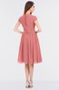 ColsBM Bella Lantana Modest A-line Short Sleeve Zip up Flower Bridesmaid Dresses