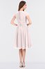 ColsBM Bella Light Pink Modest A-line Short Sleeve Zip up Flower Bridesmaid Dresses