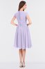 ColsBM Bella Light Purple Modest A-line Short Sleeve Zip up Flower Bridesmaid Dresses