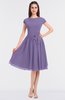 ColsBM Bella Lilac Modest A-line Short Sleeve Zip up Flower Bridesmaid Dresses