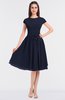 ColsBM Bella Peacoat Modest A-line Short Sleeve Zip up Flower Bridesmaid Dresses