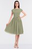 ColsBM Bella Sponge Modest A-line Short Sleeve Zip up Flower Bridesmaid Dresses