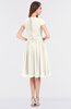ColsBM Bella Whisper White Modest A-line Short Sleeve Zip up Flower Bridesmaid Dresses