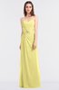 ColsBM Cassidy Pastel Yellow Elegant A-line Strapless Sleeveless Floor Length Bridesmaid Dresses
