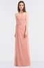 ColsBM Cassidy Peach Elegant A-line Strapless Sleeveless Floor Length Bridesmaid Dresses