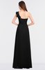 ColsBM Kelsey Black Elegant A-line Zip up Floor Length Ruching Bridesmaid Dresses