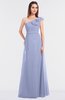 ColsBM Kelsey Blue Heron Elegant A-line Zip up Floor Length Ruching Bridesmaid Dresses