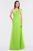 ColsBM Kelsey Bright Green Elegant A-line Zip up Floor Length Ruching Bridesmaid Dresses