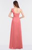 ColsBM Kelsey Coral Elegant A-line Zip up Floor Length Ruching Bridesmaid Dresses