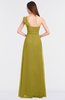 ColsBM Kelsey Golden Olive Elegant A-line Zip up Floor Length Ruching Bridesmaid Dresses
