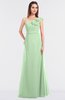 ColsBM Kelsey Light Green Elegant A-line Zip up Floor Length Ruching Bridesmaid Dresses