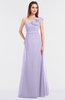 ColsBM Kelsey Light Purple Elegant A-line Zip up Floor Length Ruching Bridesmaid Dresses