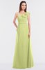 ColsBM Kelsey Lime Sherbet Elegant A-line Zip up Floor Length Ruching Bridesmaid Dresses