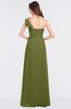 ColsBM Kelsey Olive Green Elegant A-line Zip up Floor Length Ruching Bridesmaid Dresses