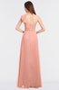 ColsBM Kelsey Peach Elegant A-line Zip up Floor Length Ruching Bridesmaid Dresses