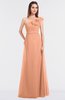 ColsBM Kelsey Salmon Elegant A-line Zip up Floor Length Ruching Bridesmaid Dresses