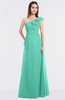 ColsBM Kelsey Seafoam Green Elegant A-line Zip up Floor Length Ruching Bridesmaid Dresses