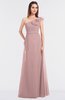 ColsBM Kelsey Silver Pink Elegant A-line Zip up Floor Length Ruching Bridesmaid Dresses