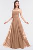 ColsBM Claire Almost Apricot Elegant A-line Strapless Sleeveless Appliques Bridesmaid Dresses