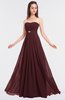 ColsBM Claire Burgundy Elegant A-line Strapless Sleeveless Appliques Bridesmaid Dresses
