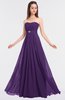 ColsBM Claire Dark Purple Elegant A-line Strapless Sleeveless Appliques Bridesmaid Dresses