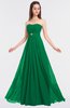 ColsBM Claire Green Elegant A-line Strapless Sleeveless Appliques Bridesmaid Dresses