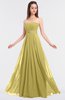ColsBM Claire Misted Yellow Elegant A-line Strapless Sleeveless Appliques Bridesmaid Dresses