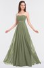 ColsBM Claire Moss Green Elegant A-line Strapless Sleeveless Appliques Bridesmaid Dresses