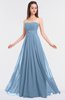 ColsBM Claire Sky Blue Elegant A-line Strapless Sleeveless Appliques Bridesmaid Dresses