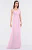 ColsBM Meredith Baby Pink Elegant A-line Asymmetric Neckline Zip up Floor Length Bridesmaid Dresses