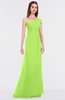 ColsBM Meredith Bright Green Elegant A-line Asymmetric Neckline Zip up Floor Length Bridesmaid Dresses