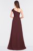 ColsBM Meredith Burgundy Elegant A-line Asymmetric Neckline Zip up Floor Length Bridesmaid Dresses