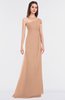 ColsBM Meredith Burnt Orange Elegant A-line Asymmetric Neckline Zip up Floor Length Bridesmaid Dresses