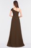 ColsBM Meredith Chocolate Brown Elegant A-line Asymmetric Neckline Zip up Floor Length Bridesmaid Dresses