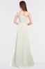 ColsBM Meredith Cream Elegant A-line Asymmetric Neckline Zip up Floor Length Bridesmaid Dresses