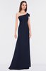 ColsBM Meredith Dark Sapphire Elegant A-line Asymmetric Neckline Zip up Floor Length Bridesmaid Dresses