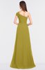 ColsBM Meredith Golden Olive Elegant A-line Asymmetric Neckline Zip up Floor Length Bridesmaid Dresses